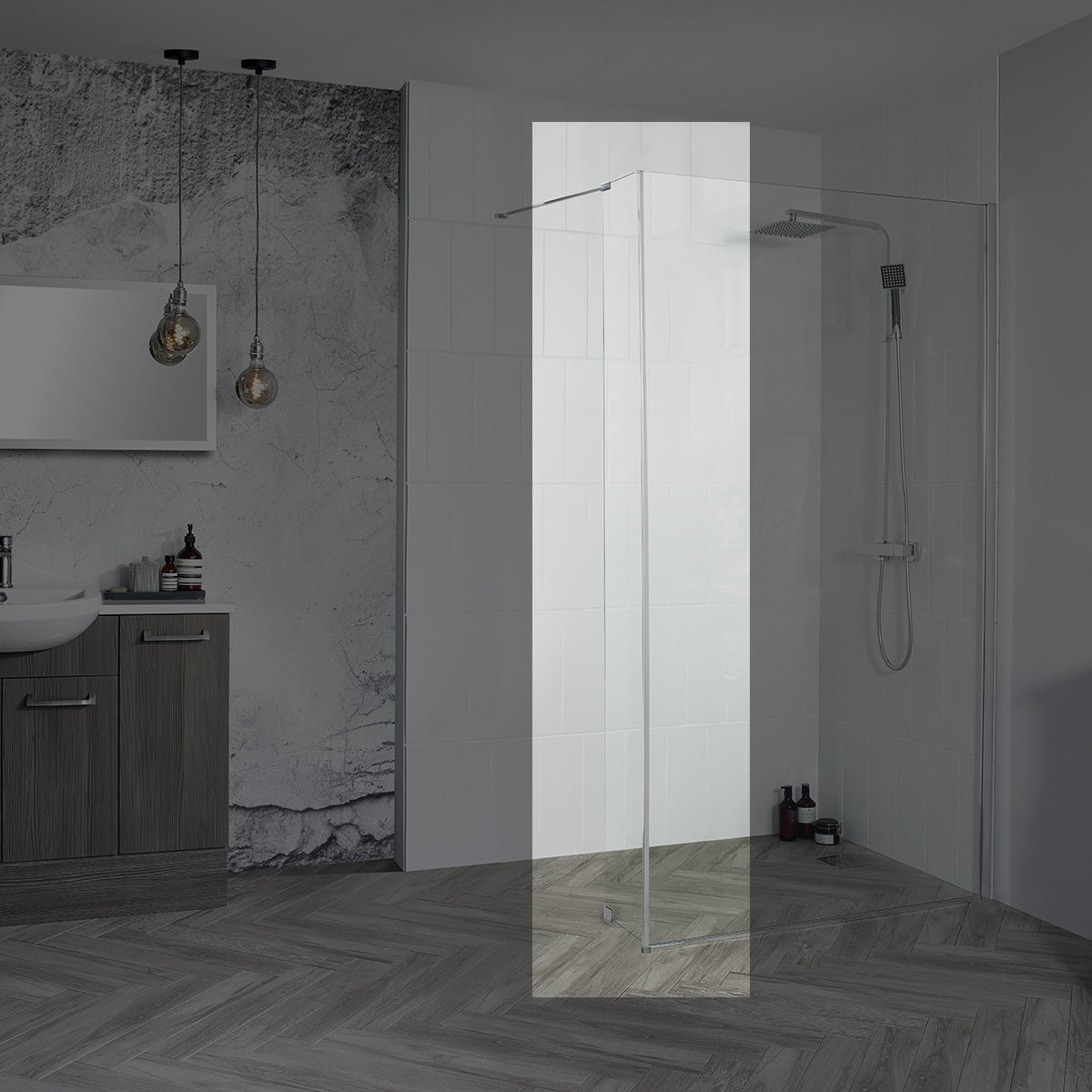 1400 x 800mm Walk in Shower Bundle Inc Tray