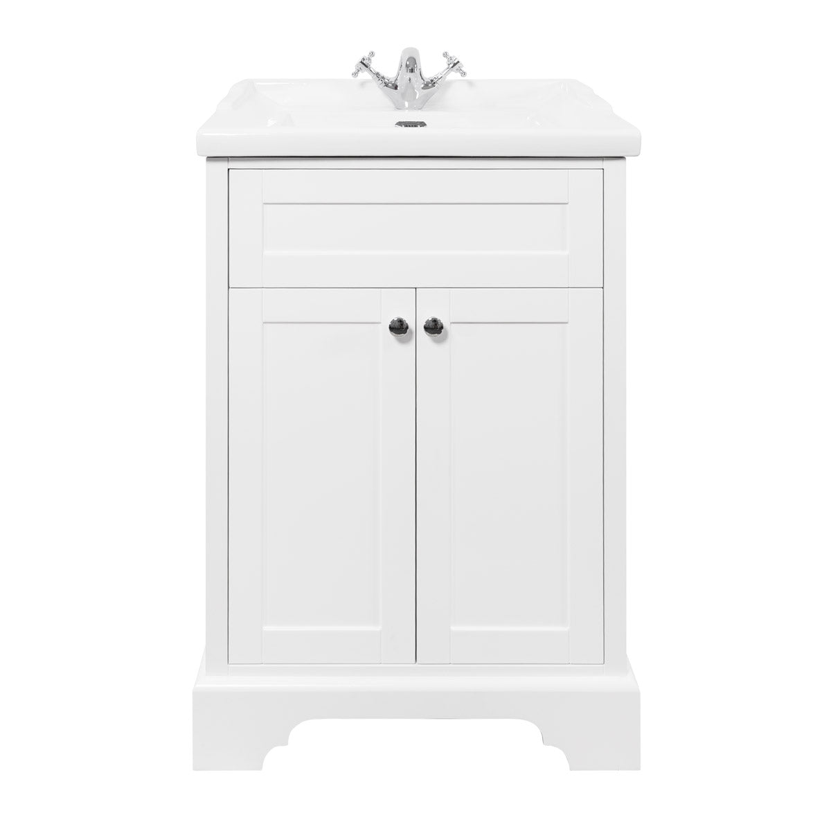 Kingsbury Traditional White Floor Standing Vanity Bundle